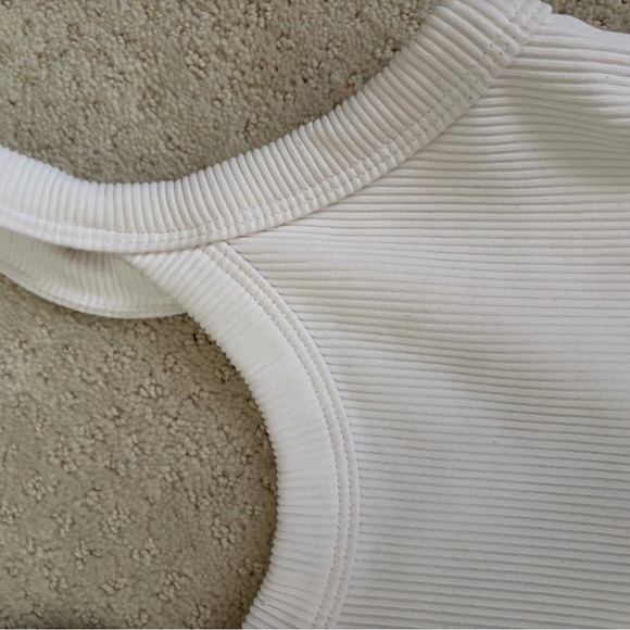 Target White Ribbed Tank Bodysuit - Picture 3 of 3